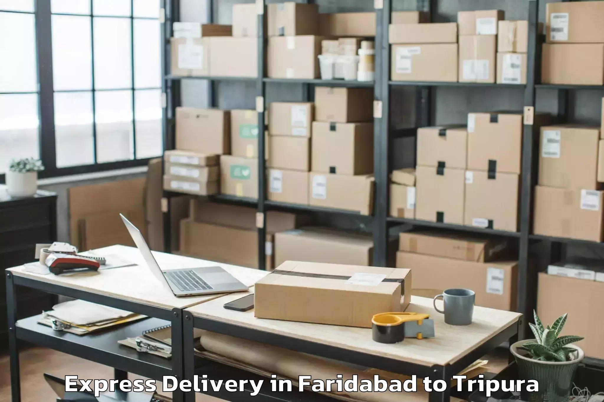 Efficient Faridabad to Kailashahar Airport Ixh Express Delivery